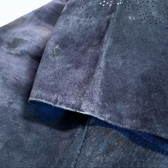 Zara Navy Leather Top - Picture 9 of 10